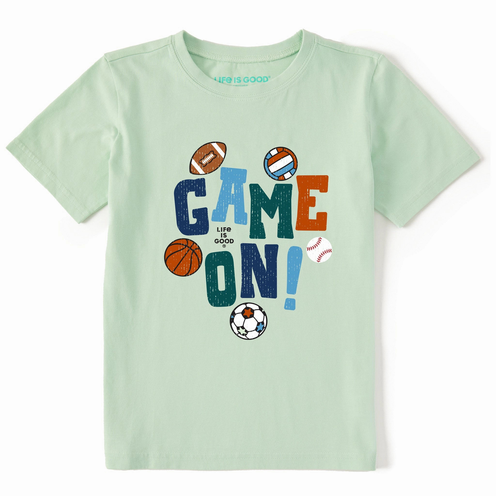 Layered Wear LayeredHemDetails Kids Sports Game On Short Sleeve Crusher Tee