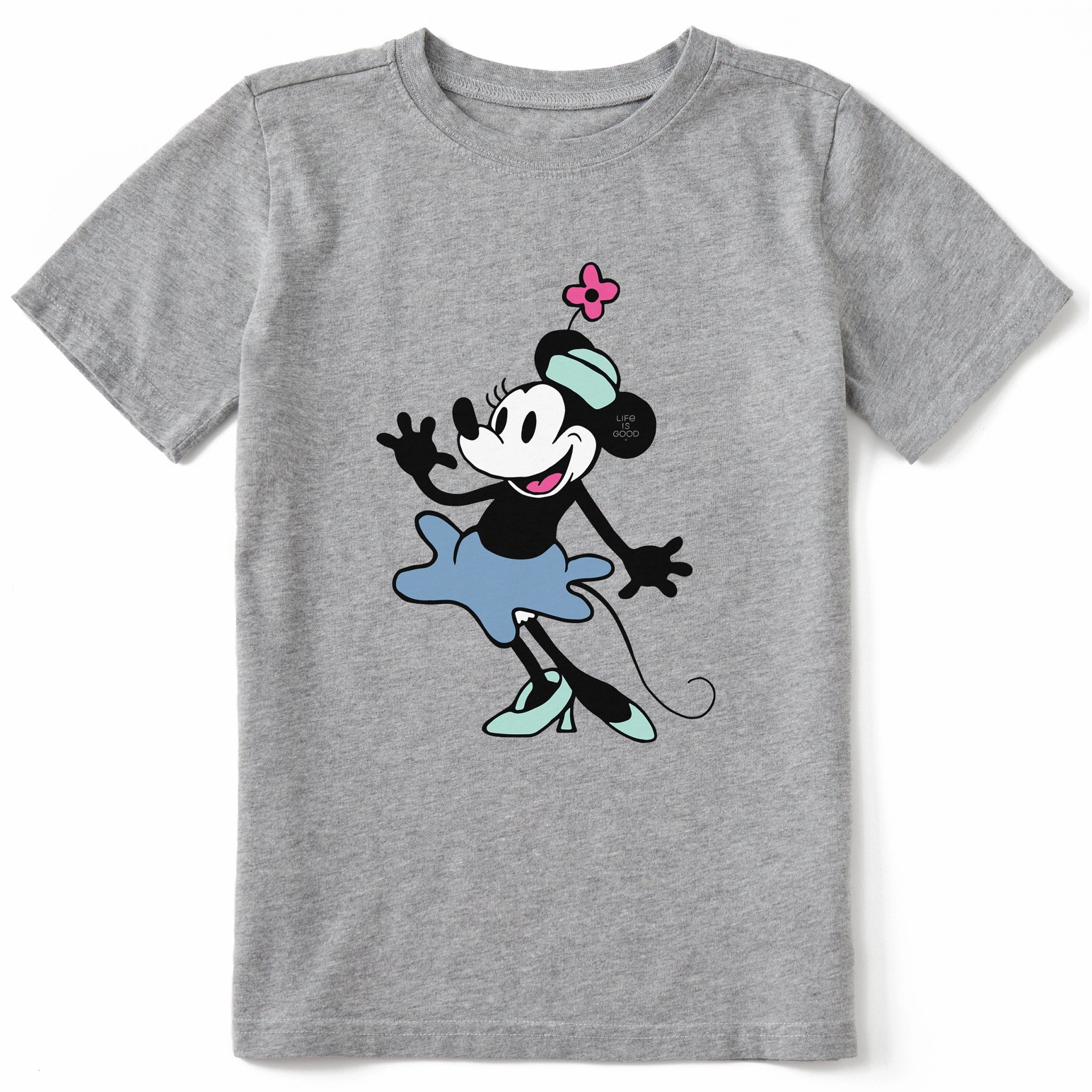 Kids Steamboat Willie Miss Mouse Short Sleeve Crusher Tee Modern Design