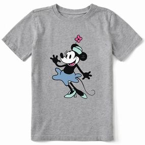 Kids Steamboat Willie Miss Mouse Short Sleeve Crusher Tee Elegant and Relaxed MoistureWicking Technology