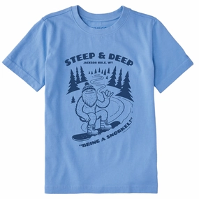 Essential Layer No Shrink Fabric Kids Steep and Deep Jackson Hole Short Sleeve Crusher Tee