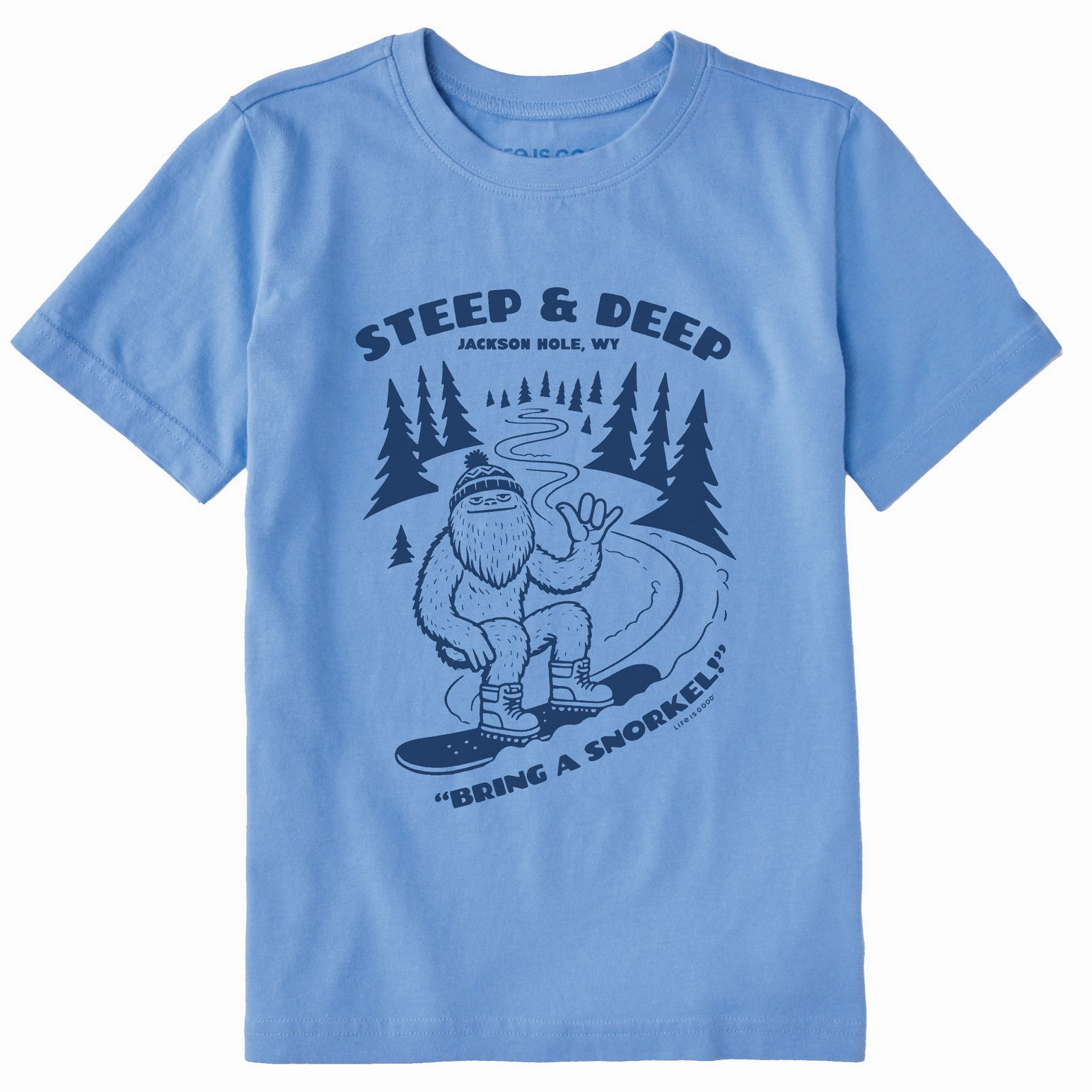 All-Purpose Comfort Kids Steep and Deep Jackson Hole Short Sleeve Crusher Tee