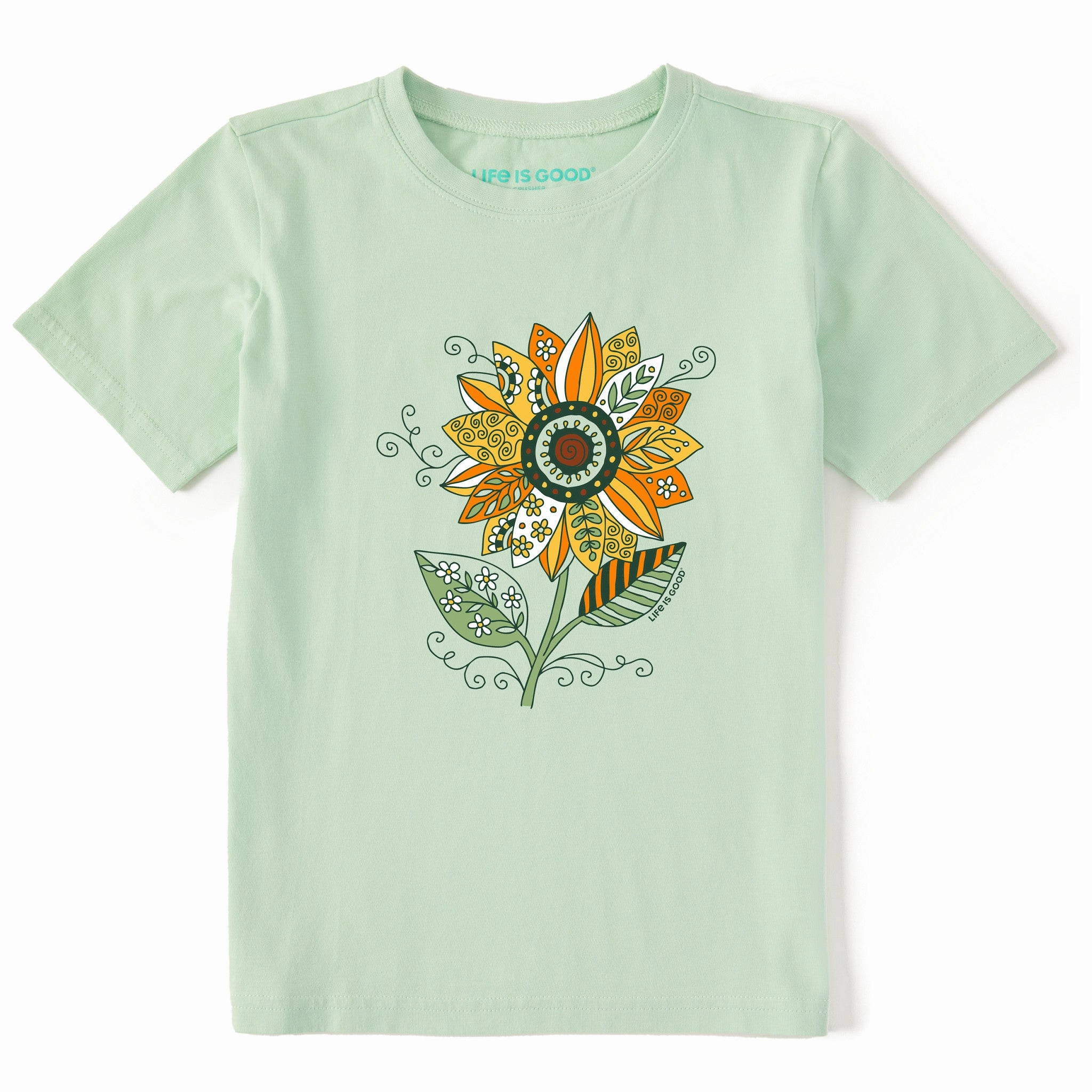 Seasonal Smart Kids Sunflower Season Short Sleeve Crusher Tee