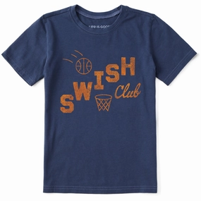 Moisture Management Minimal Style Trend Kids Swish Club Short Sleeve Crusher Tee