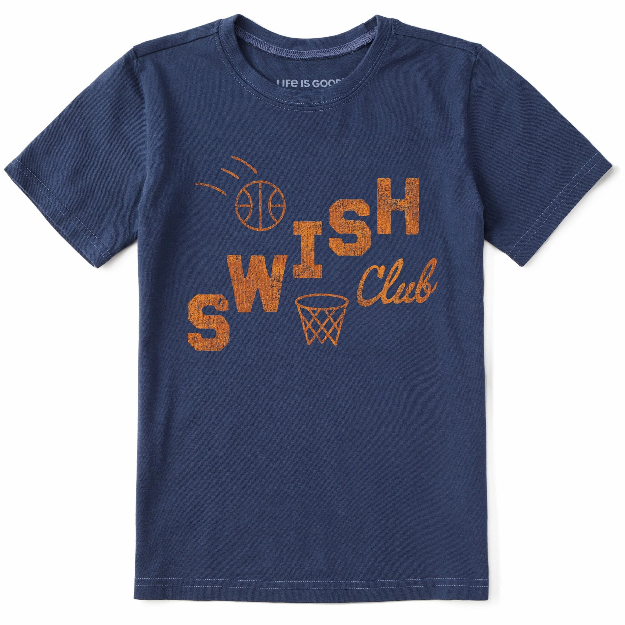 Soft Wear Anti Pill Surface Kids Swish Club Short Sleeve Crusher Tee