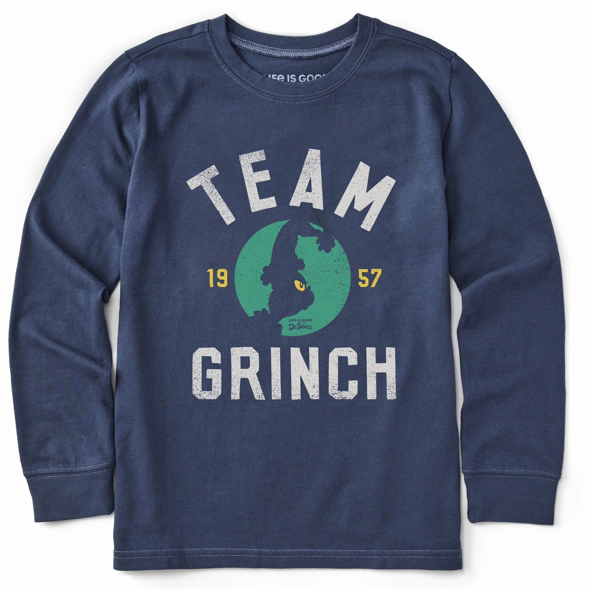 Kids Team Grinch Long Sleeve Crusher Tee Perfect for Layering Everyday Flex