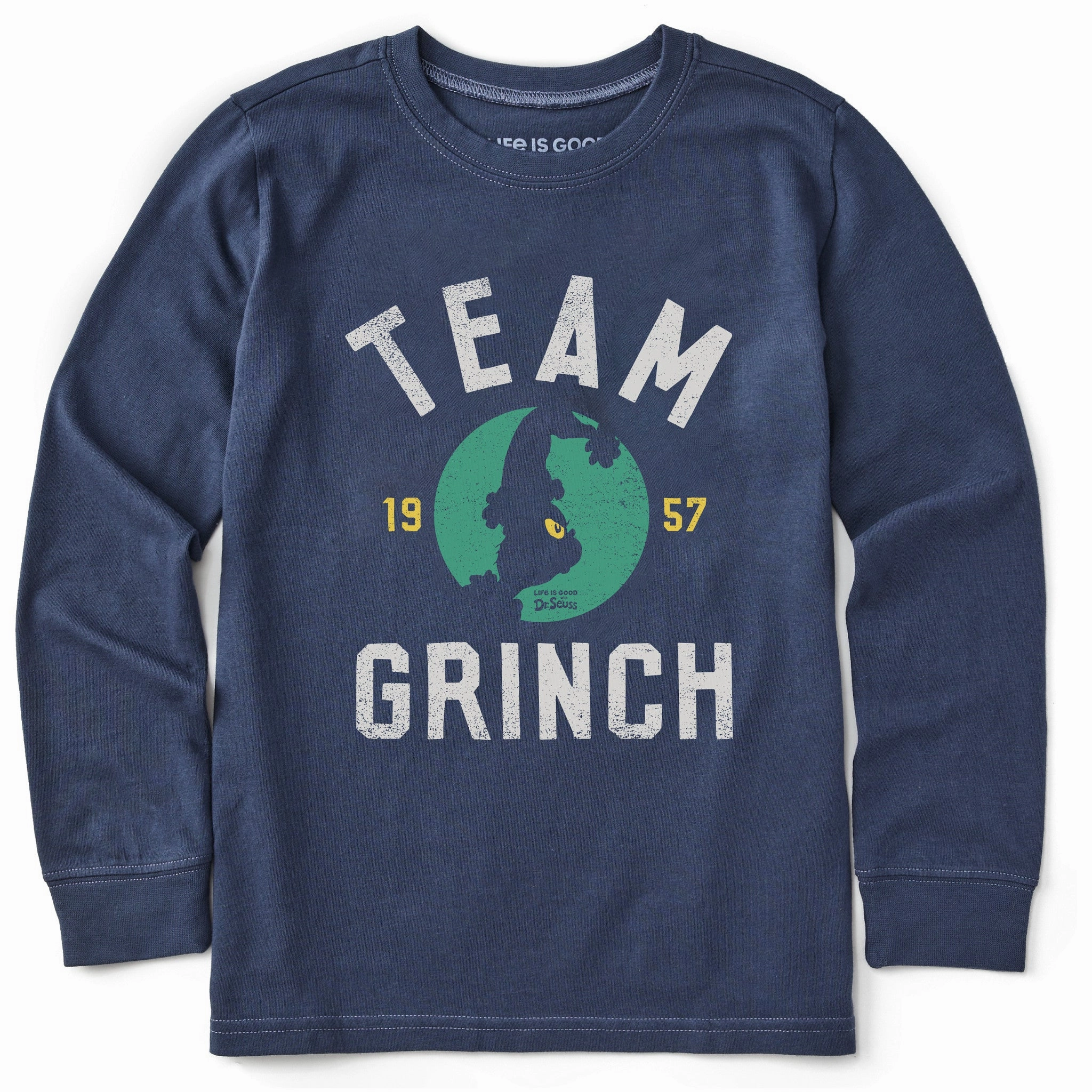 elastic waistband Kids Team Grinch Long Sleeve Crusher Tee