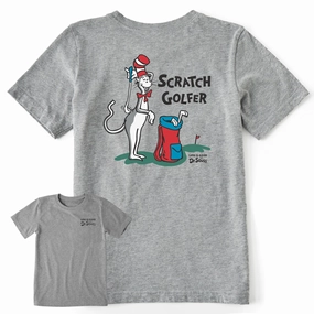 Luxury clothing Kids The Cat Scratch Golfer Short Sleeve Crusher Tee