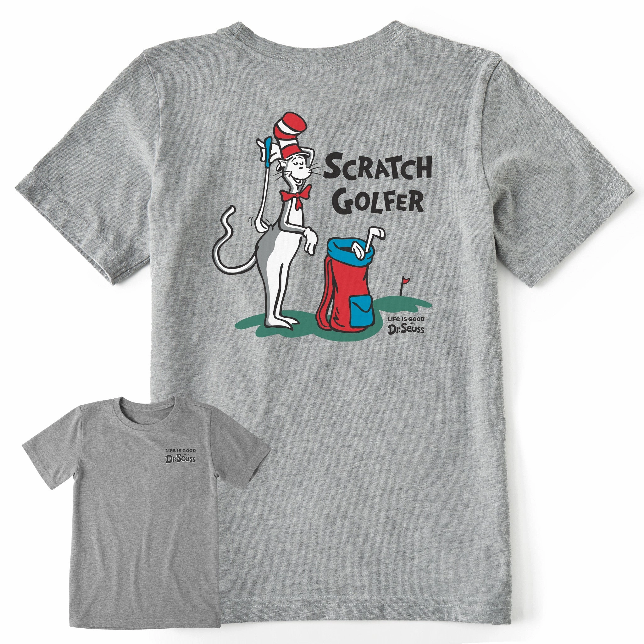 Luxury clothing Kids The Cat Scratch Golfer Short Sleeve Crusher Tee