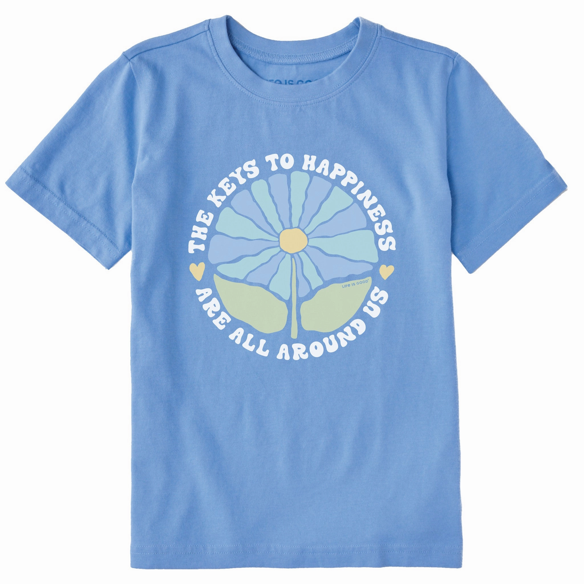 Kids The Keys to Happiness Are All Around Us Short Sleeve Crusher Tee Casual Chic Wear
