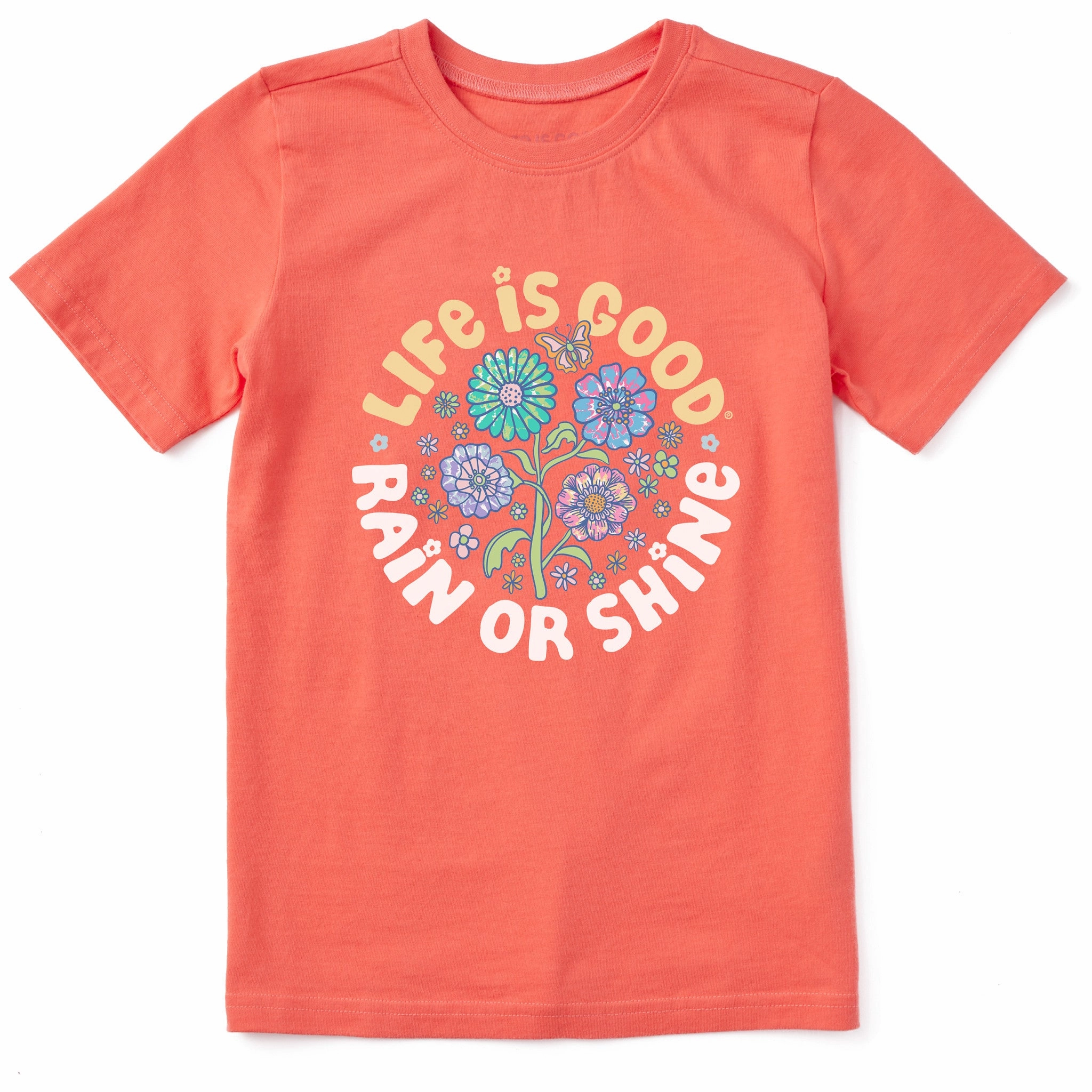 Casual Vibe Wear Classic timelessness Kids Tie Dye Rain or Shine Trippy Short Sleeve Crusher Tee