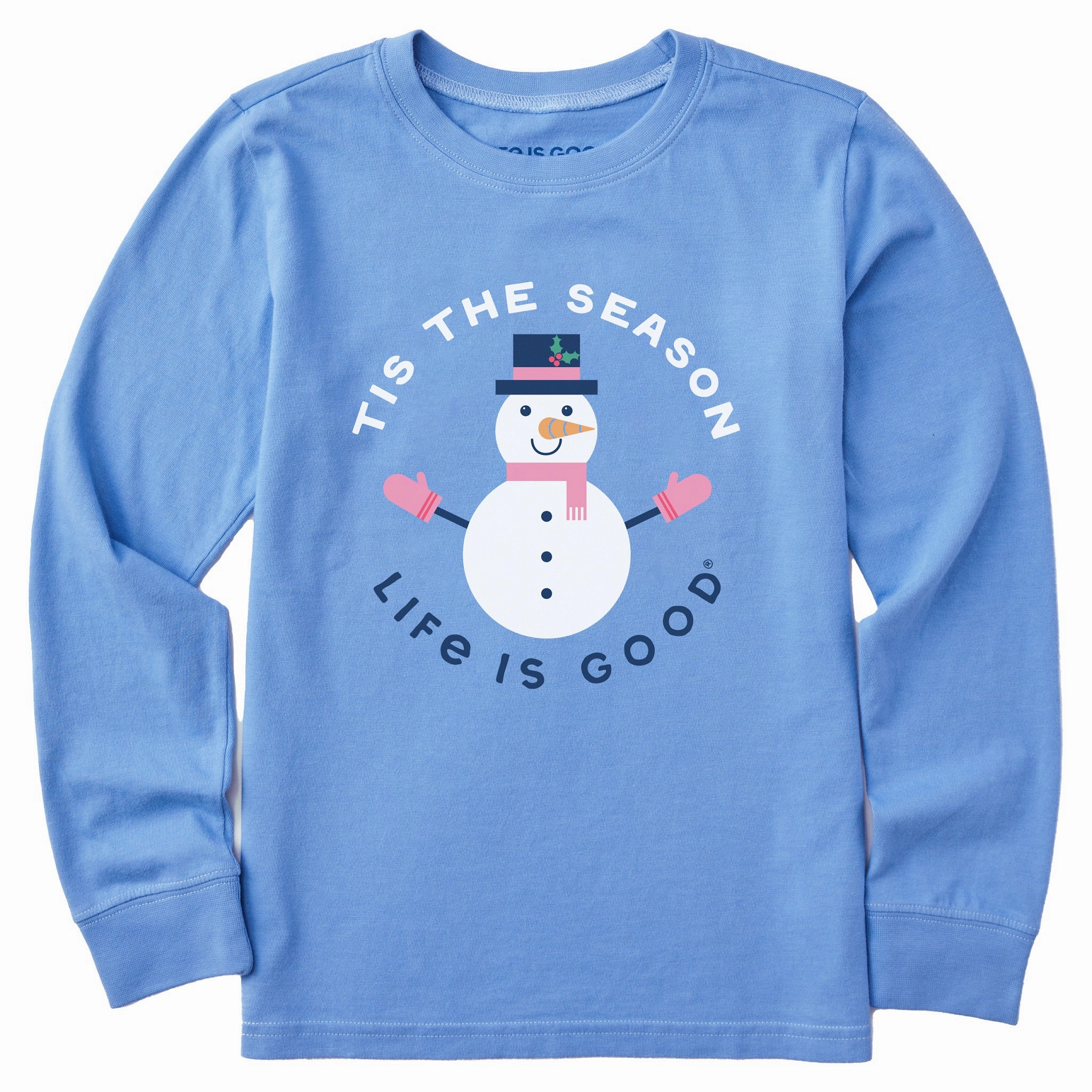Essential Wardrobe Casual Essentials Wear Kids Tis the Season Snowman Long Sleeve Crusher Tee