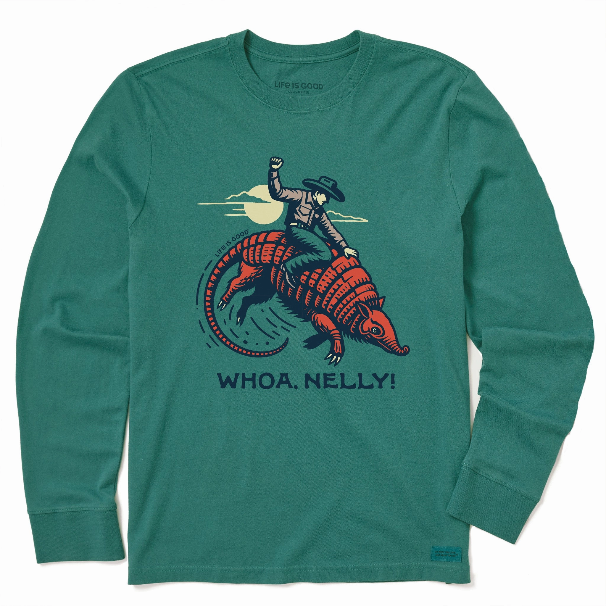 Kids Whoa, Nelly! Long Sleeve Crusher Tee High-Quality Cotton Practical Comfort