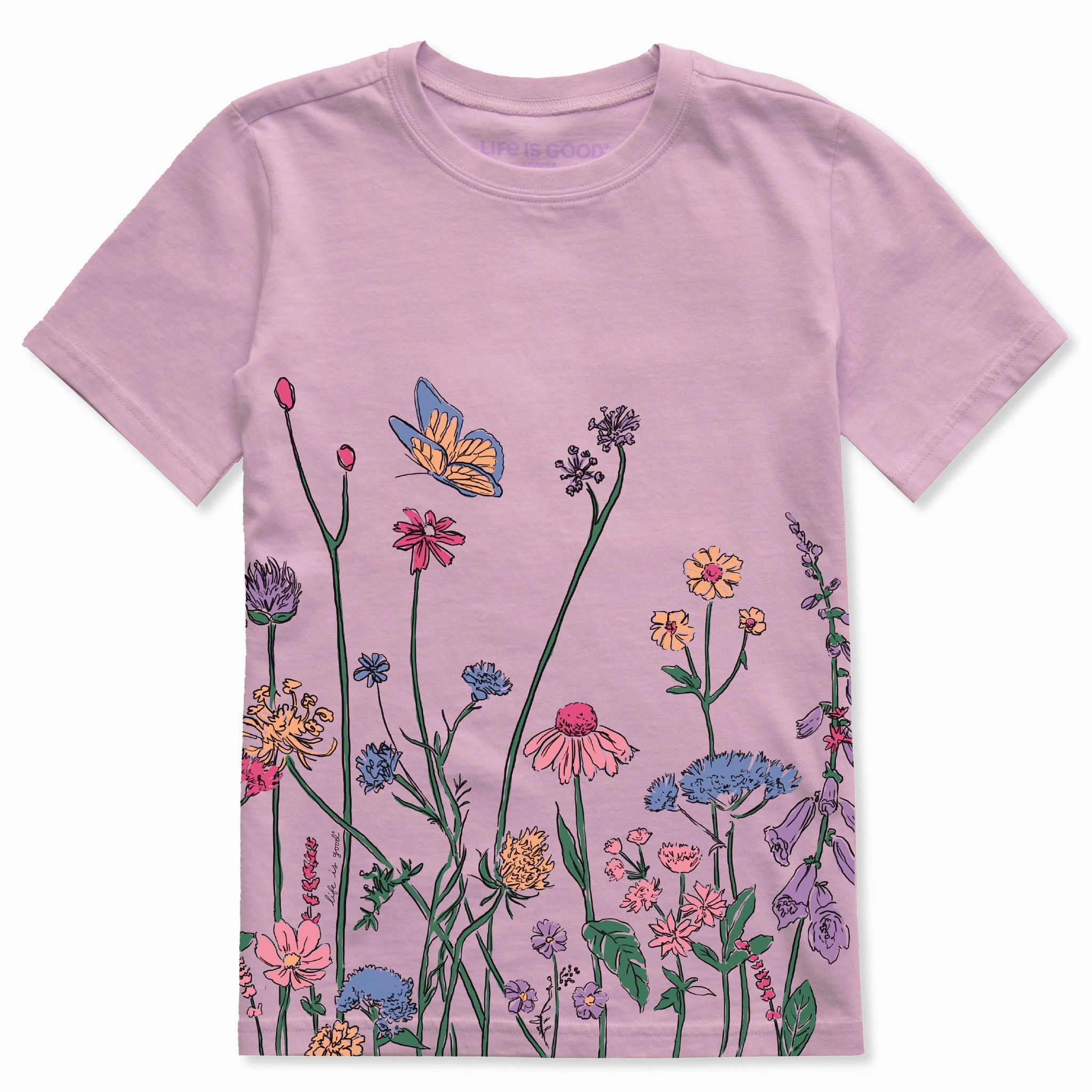 Timeless casual wear Kids Wildflower Garden Short Sleeve Crusher Tee