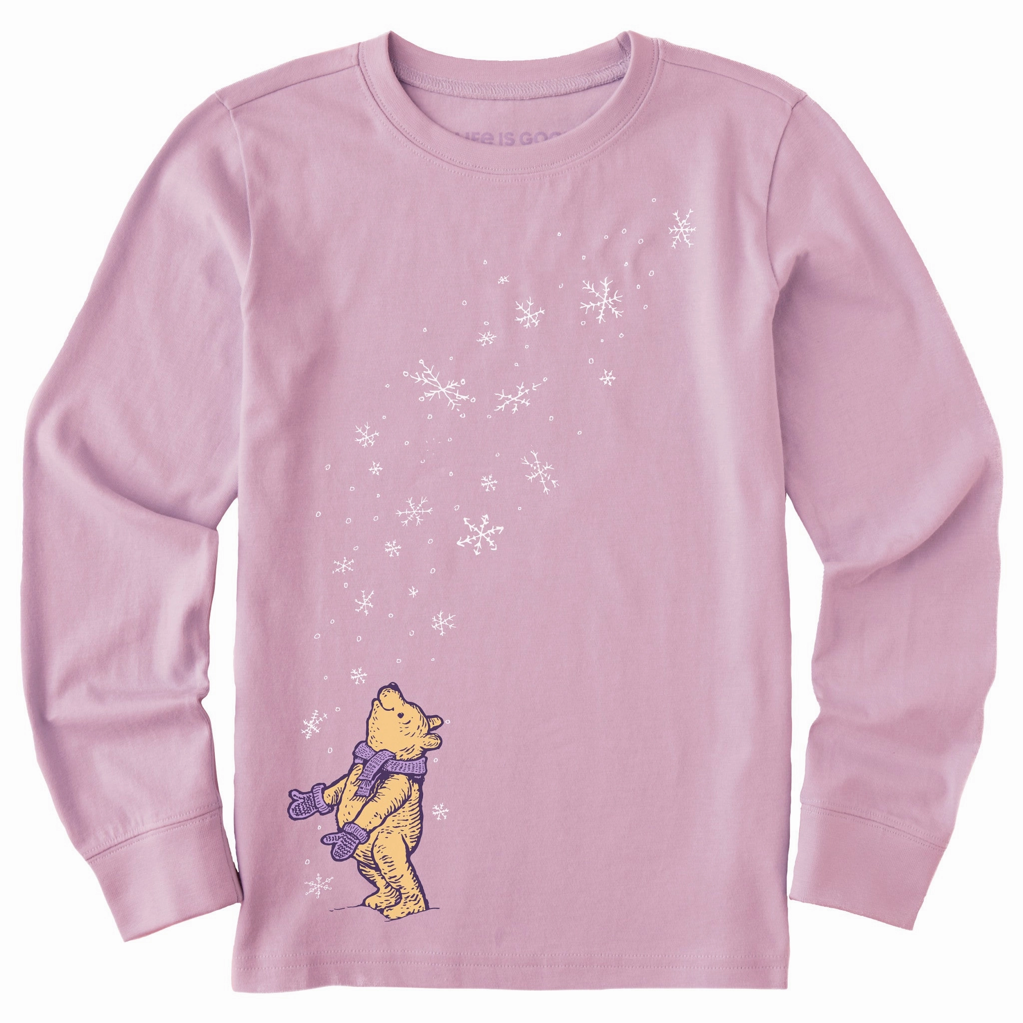 Kids Winnie Snowfall Long Sleeve Crusher Tee Fresh Vibes