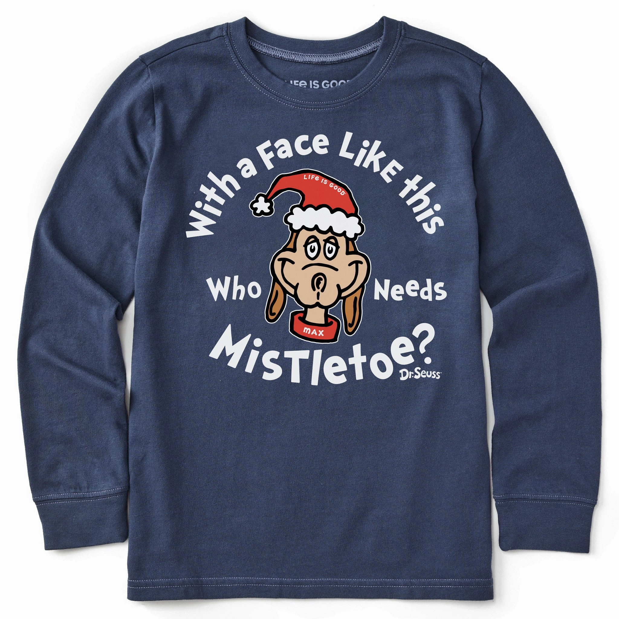 Kids With a Face Like This Max Long Sleeve Crusher Tee V neck style