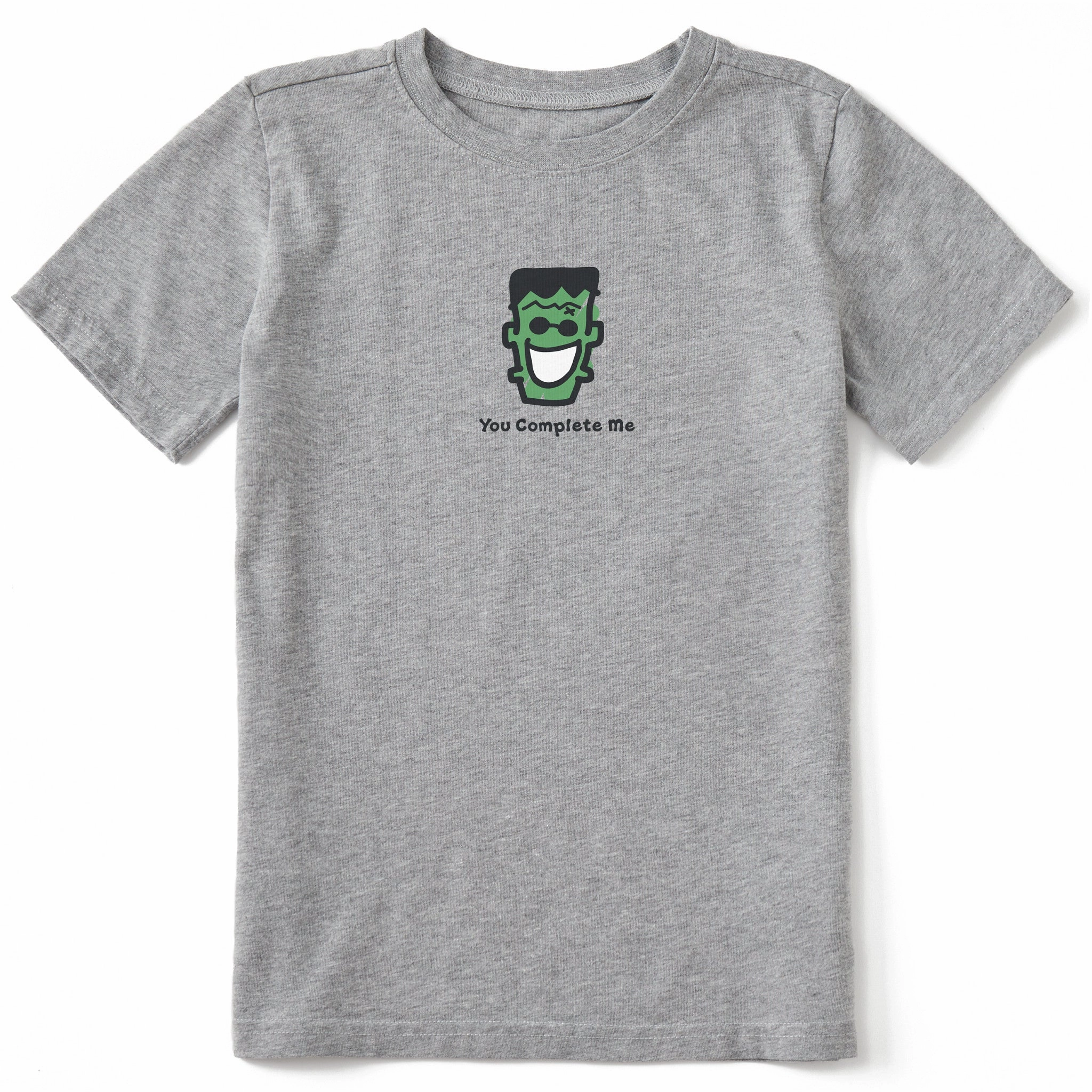 High-End Quality MicroPiqueKnit Kids You Complete Me Frank Short Sleeve Crusher Tee