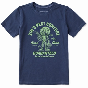 Sporty Design Essential Piece Kids Zim's Pest Control Short Sleeve Crusher Tee
