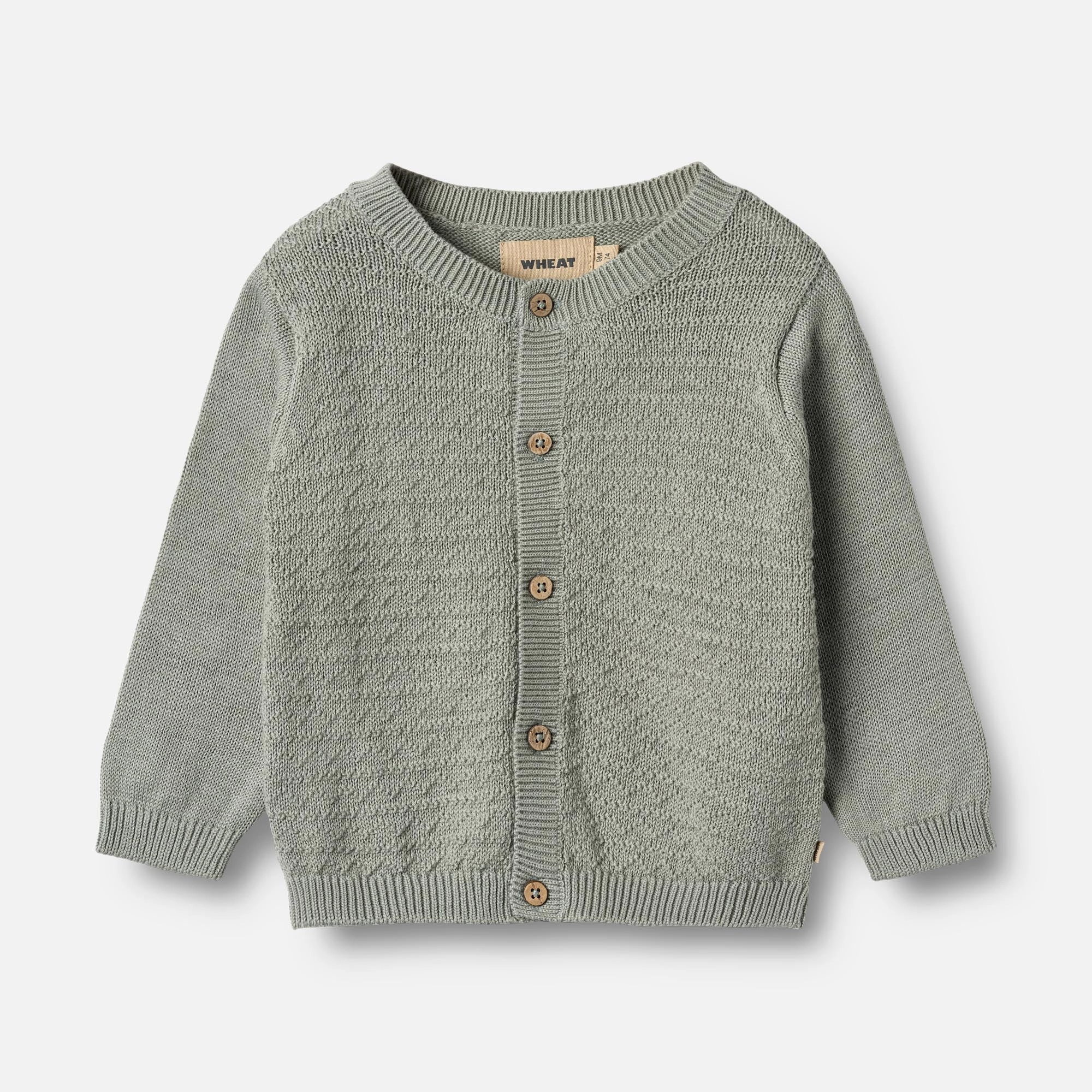 Stylish Staple Knit Cardigan Bj?rn - morning mist