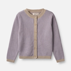 Clean Style Knit Cardigan Elga - lavender beige