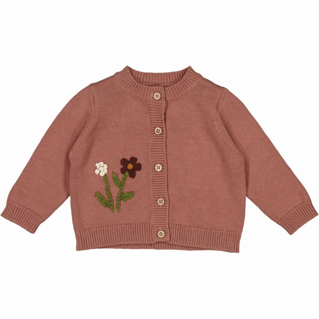 Knit Cardigan Ella - rose cheeks Polo Neckline Effortless Look