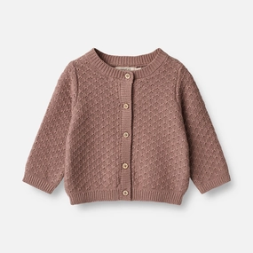 Anti Static Technology Knit Cardigan Magnella | Baby - lavender rose