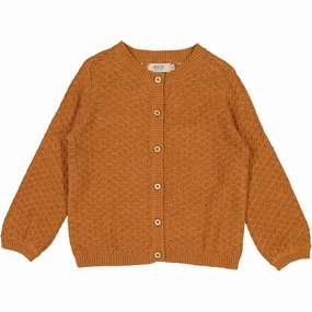 Reinforced Hemline Knit Cardigan Magnella - cinnamon melange