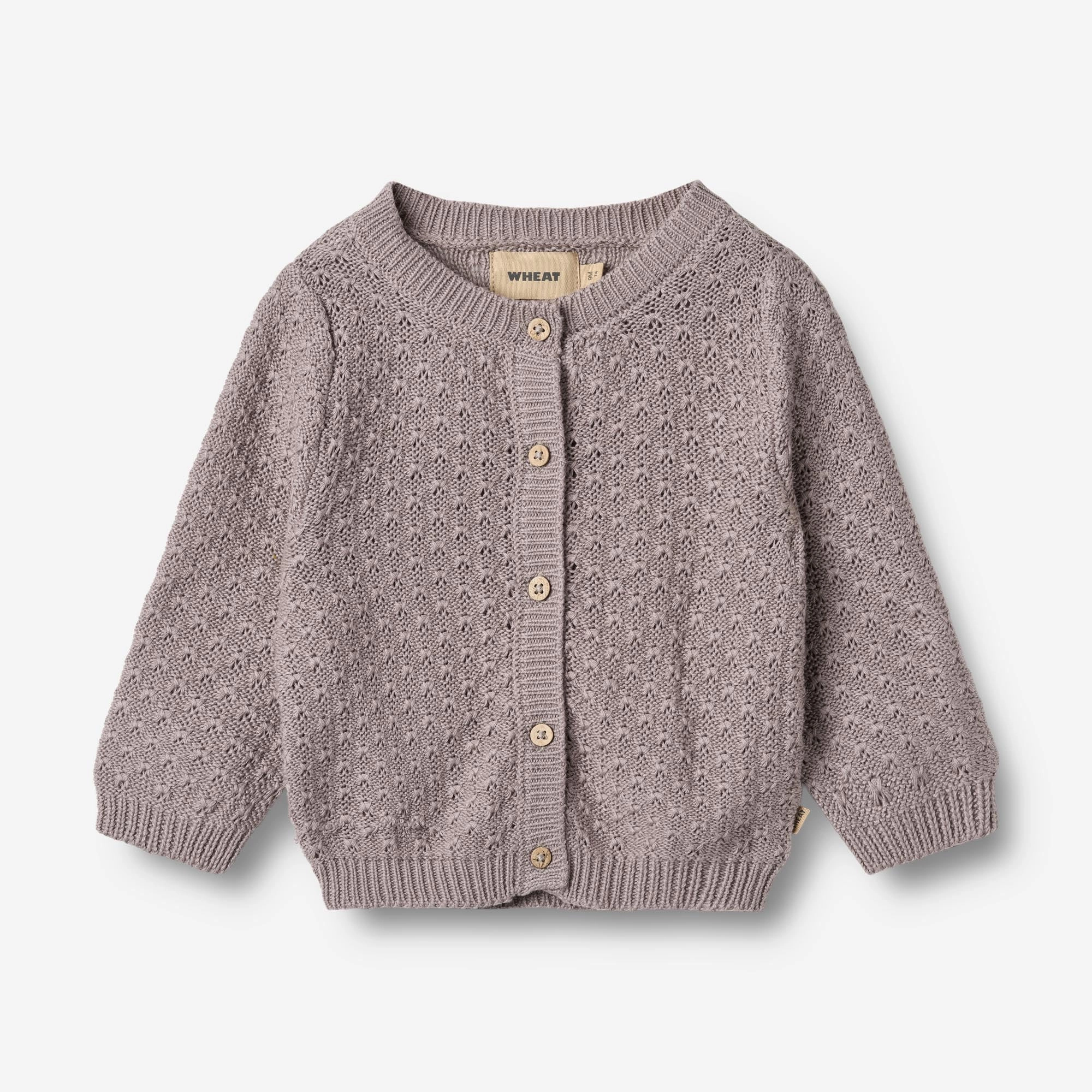 Gentle Tone Knit Cardigan Magnella - dusty purple