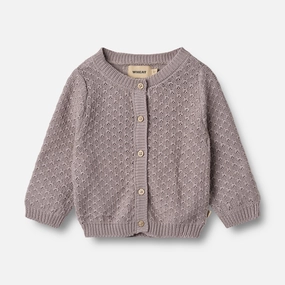 Gentle Tone Knit Cardigan Magnella - dusty purple