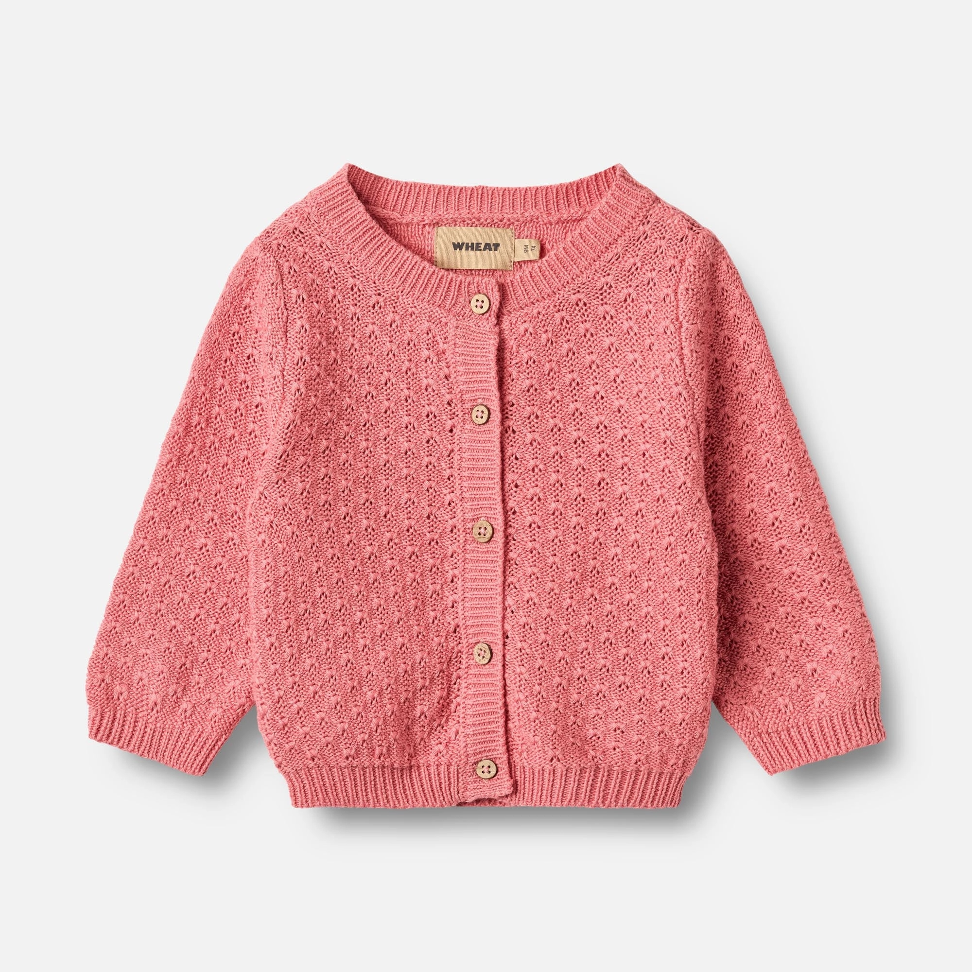 Knit Cardigan Magnella - soft pink Wide Hem Detail
