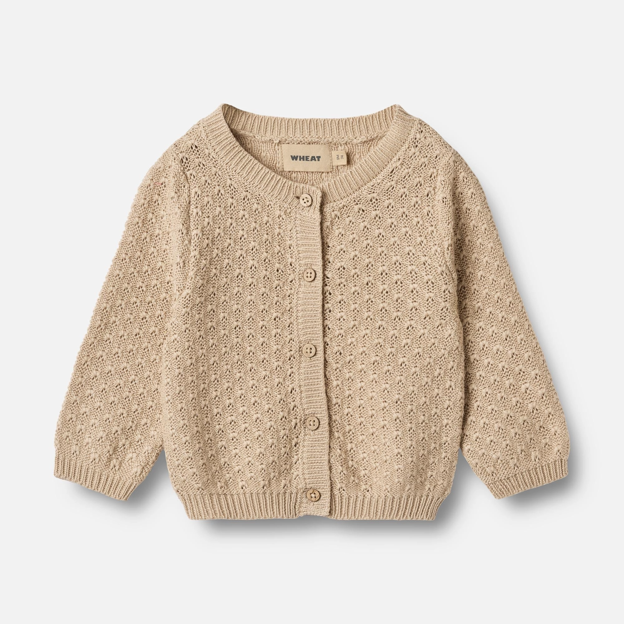 Soft Texture Tailored Silhouette Knit Cardigan Magnella - warm sand