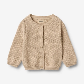 NonRestrictive Cuff Design Knit Density Options Knit Cardigan Magnella - warm sand