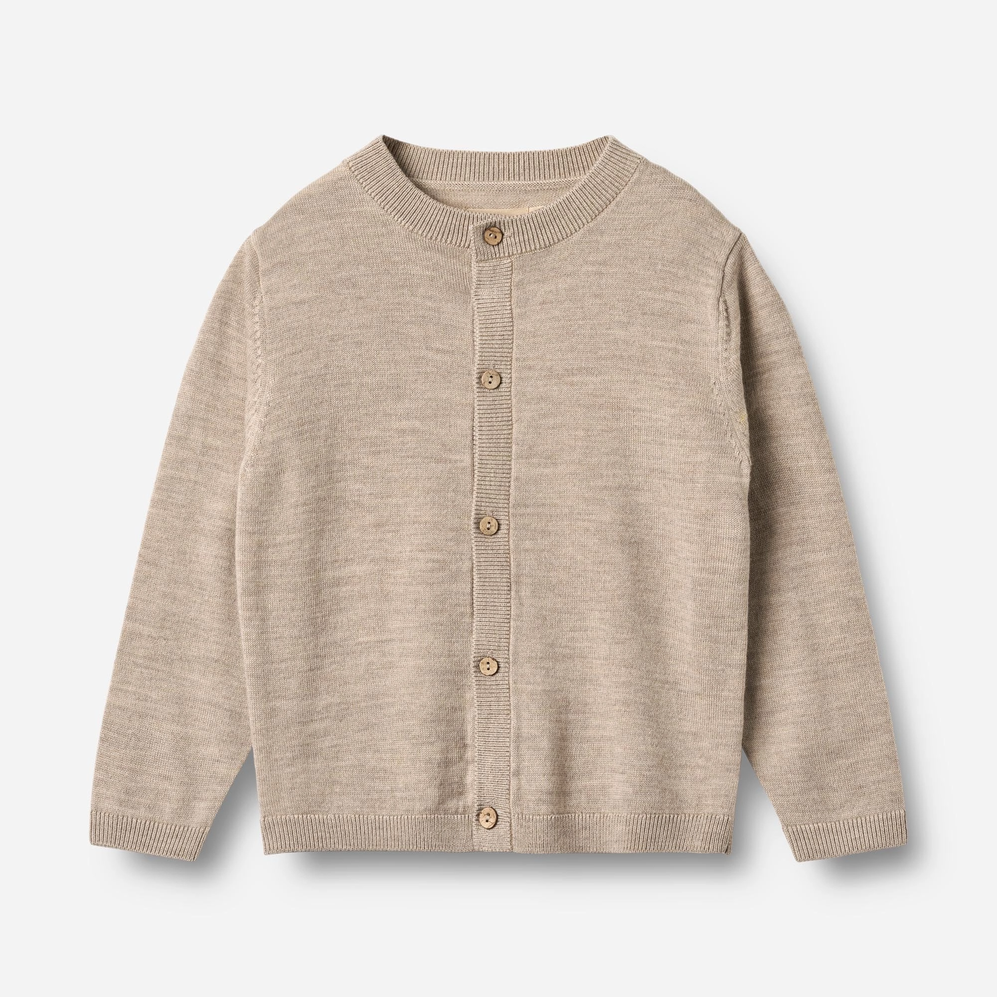 Warm Fabric Knit Cardigan Nico - warm sand melange