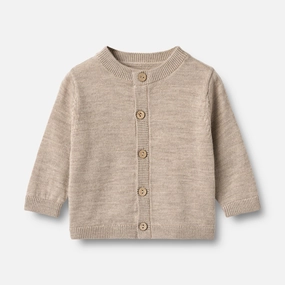 Knit Cardigan Nico - warm sand melange Sustainable Dye Process