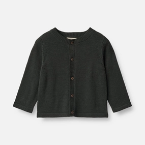 Home Warmth Knit Cardigan S?lve | Baby - black coal