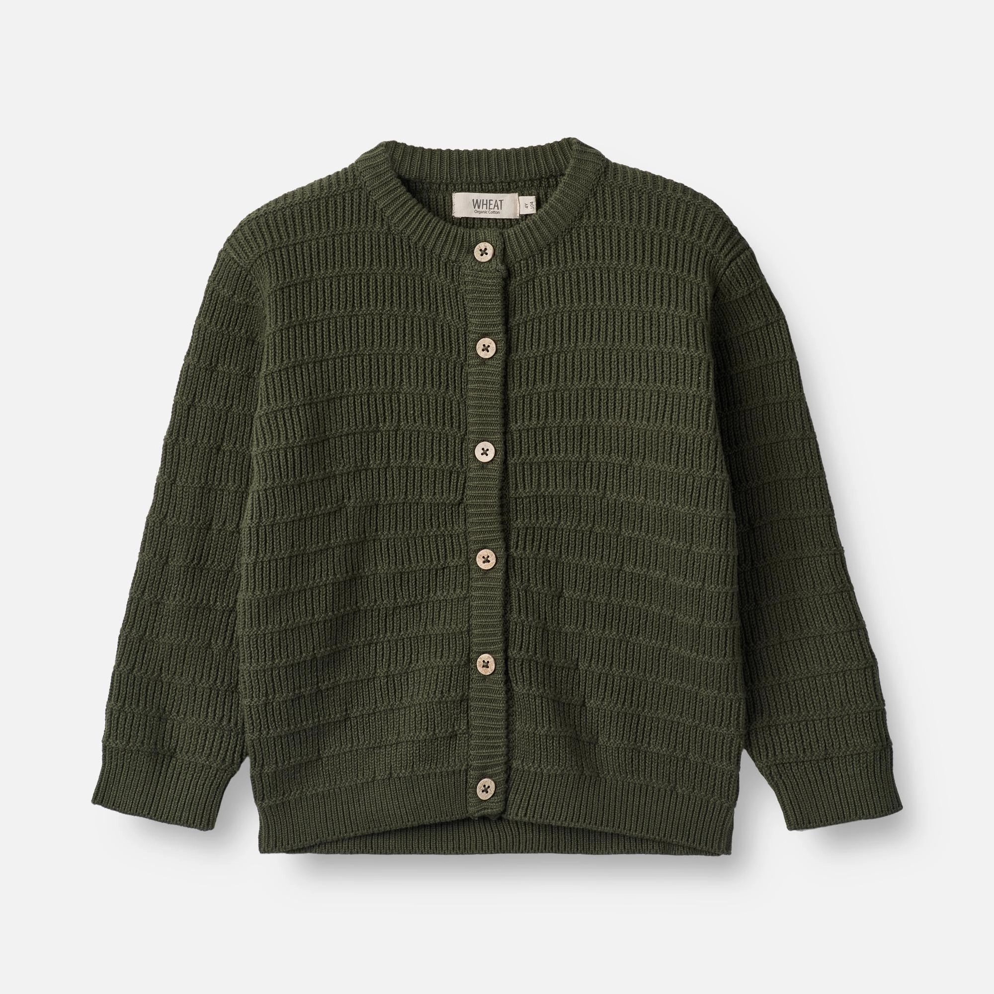 AntiStatic Yarn Knit Cardigan Villy - forest night