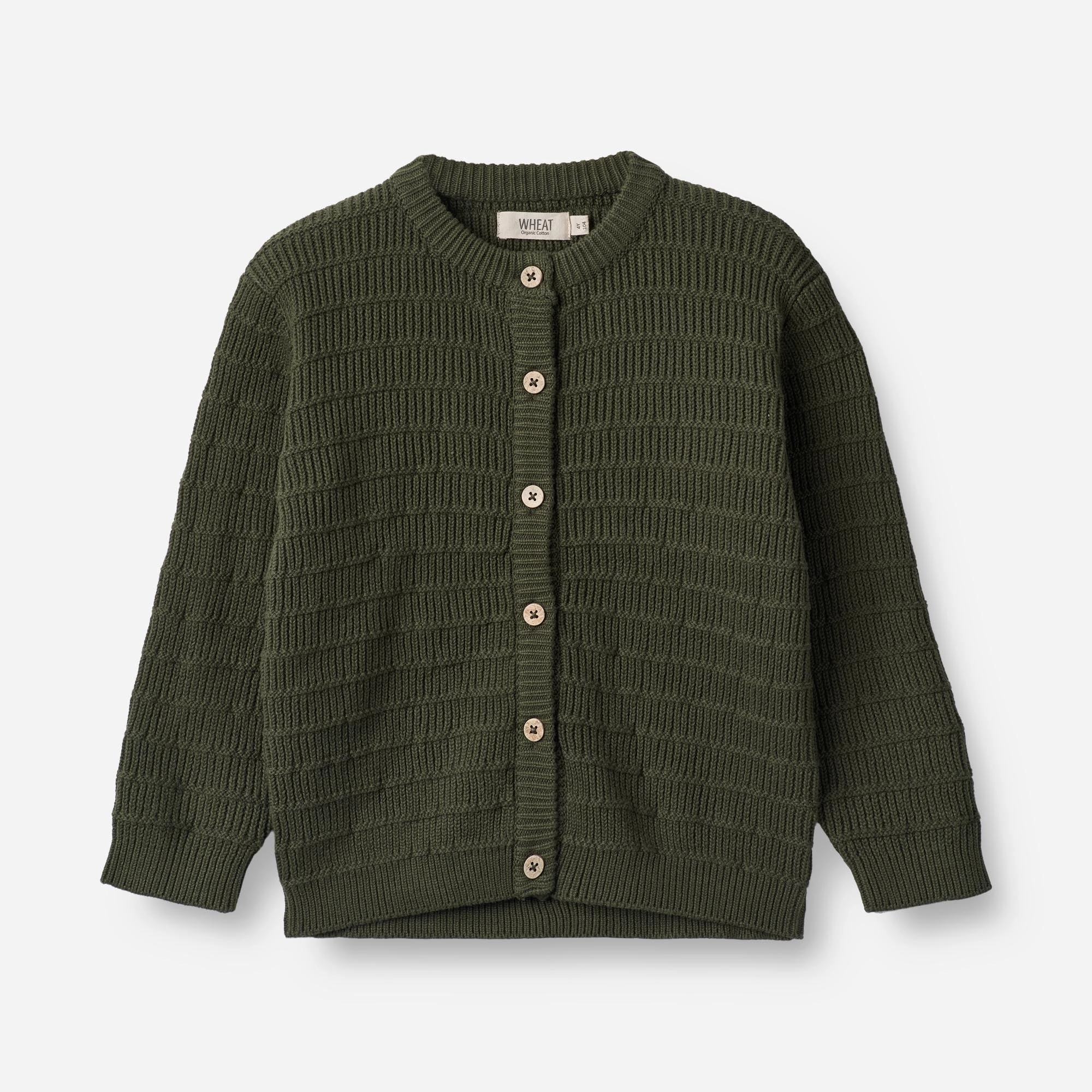 Stylish Drape Classic Comfort Knit Cardigan Villy - forest night