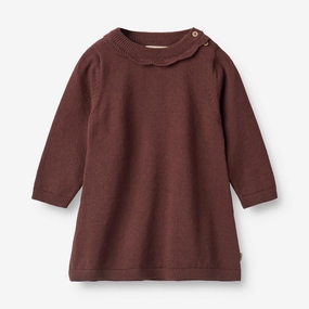 Knit Dress Nannie | Baby - aubergine Simple Look