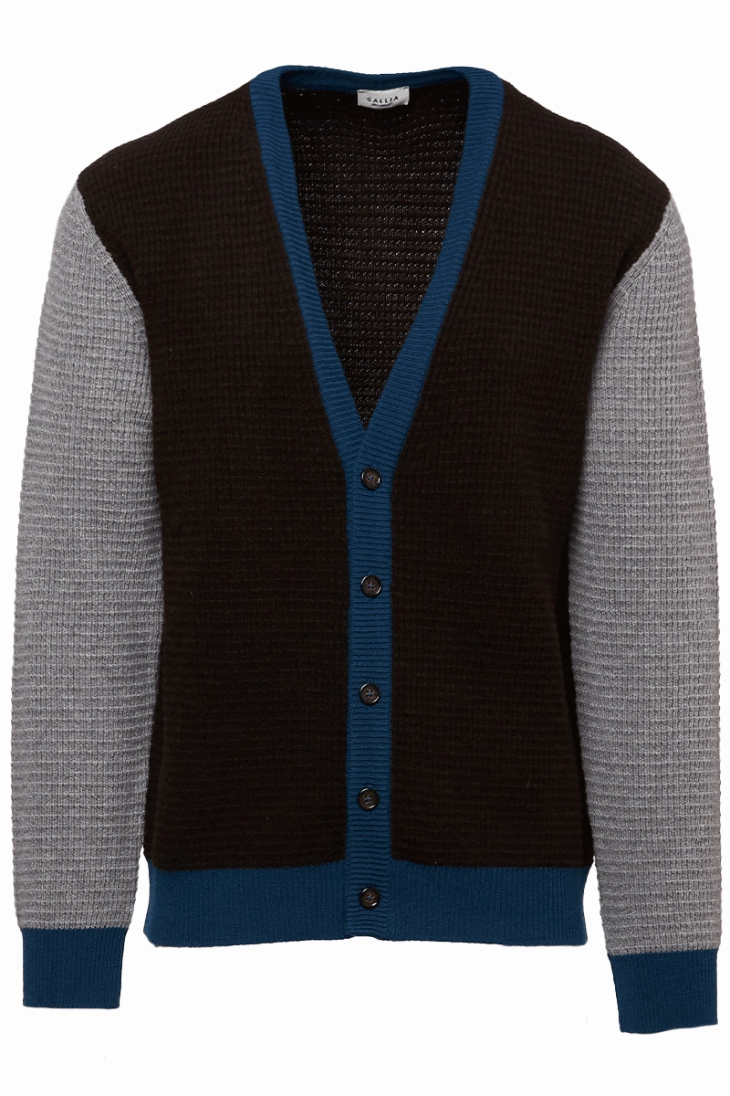 Sleek Design Lightweight Thermal Ascot Waffle Stitch Cardigan