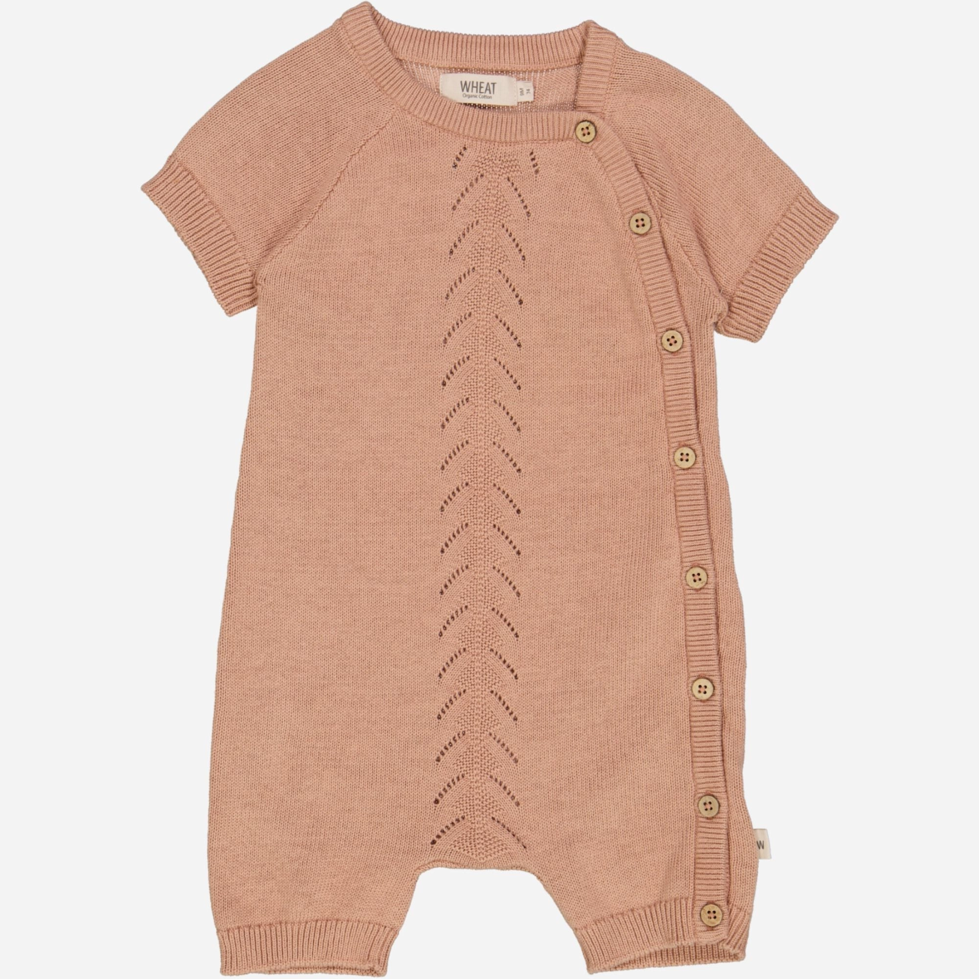 Knit Playsuit Alberta | Baby - rose dawn MicrofiberBlend Texture Essential Comfort