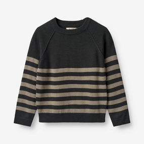 Knit Pullover Benja - black beige stripe Spandex Integration
