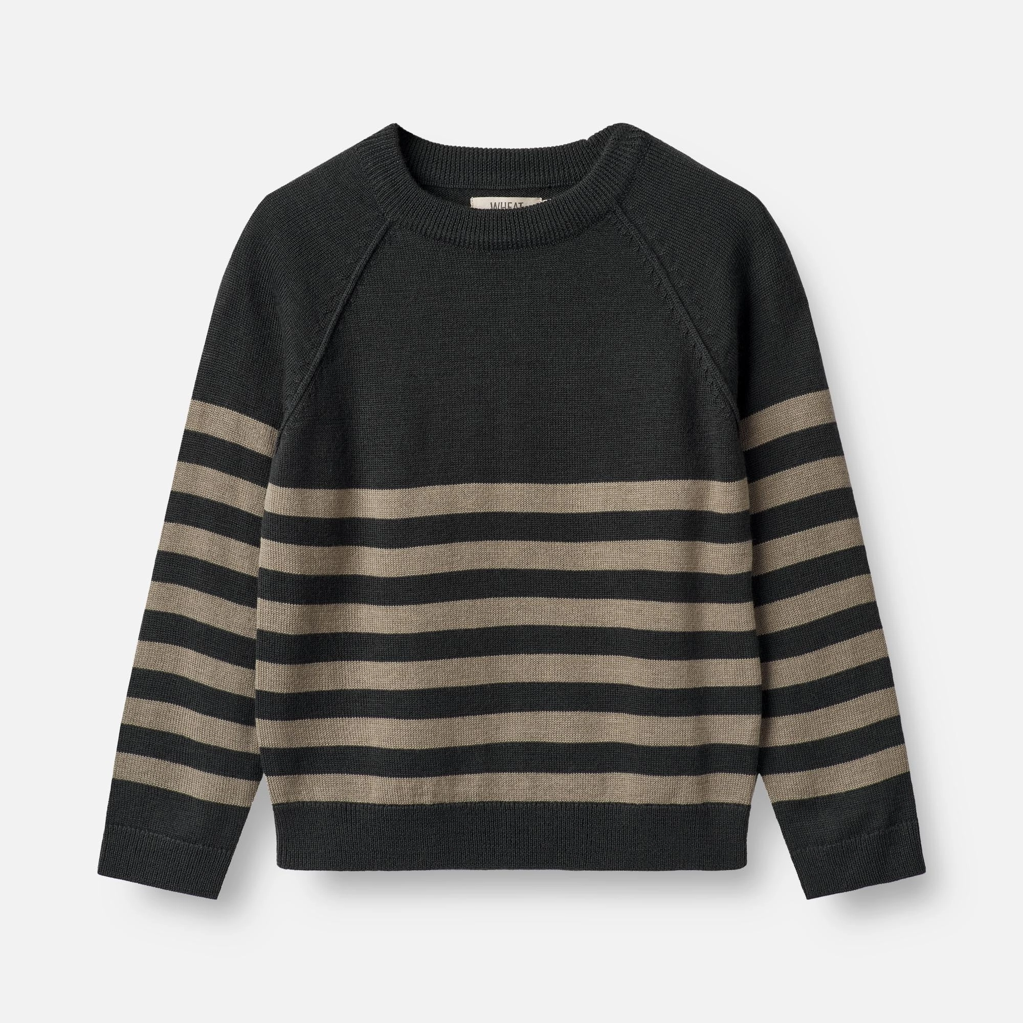 Knit Pullover Benja - black beige stripe Chill Vibe
