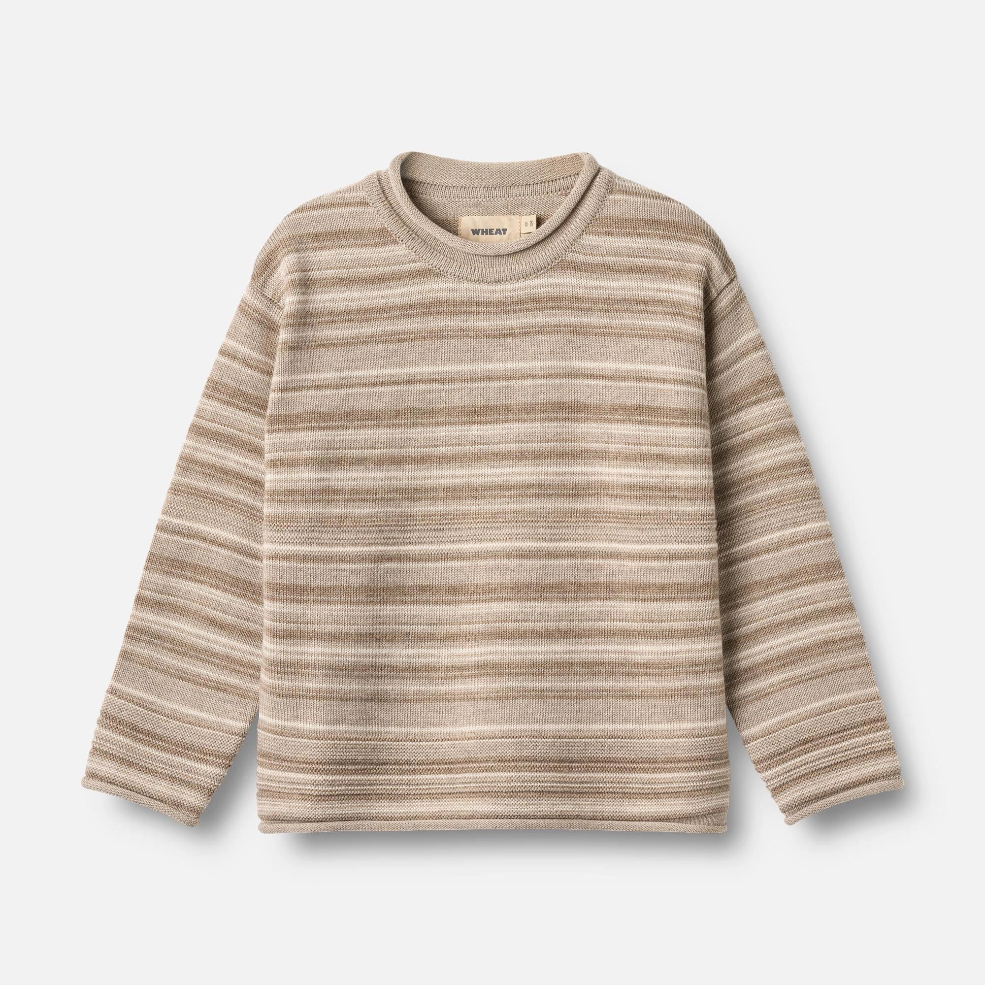 Circular Knit Technique Smart Look Knit Pullover Gunnar - warm sand stripe