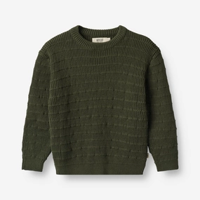 Knit Pullover Petro - forest night Layered Knit Casual Layer