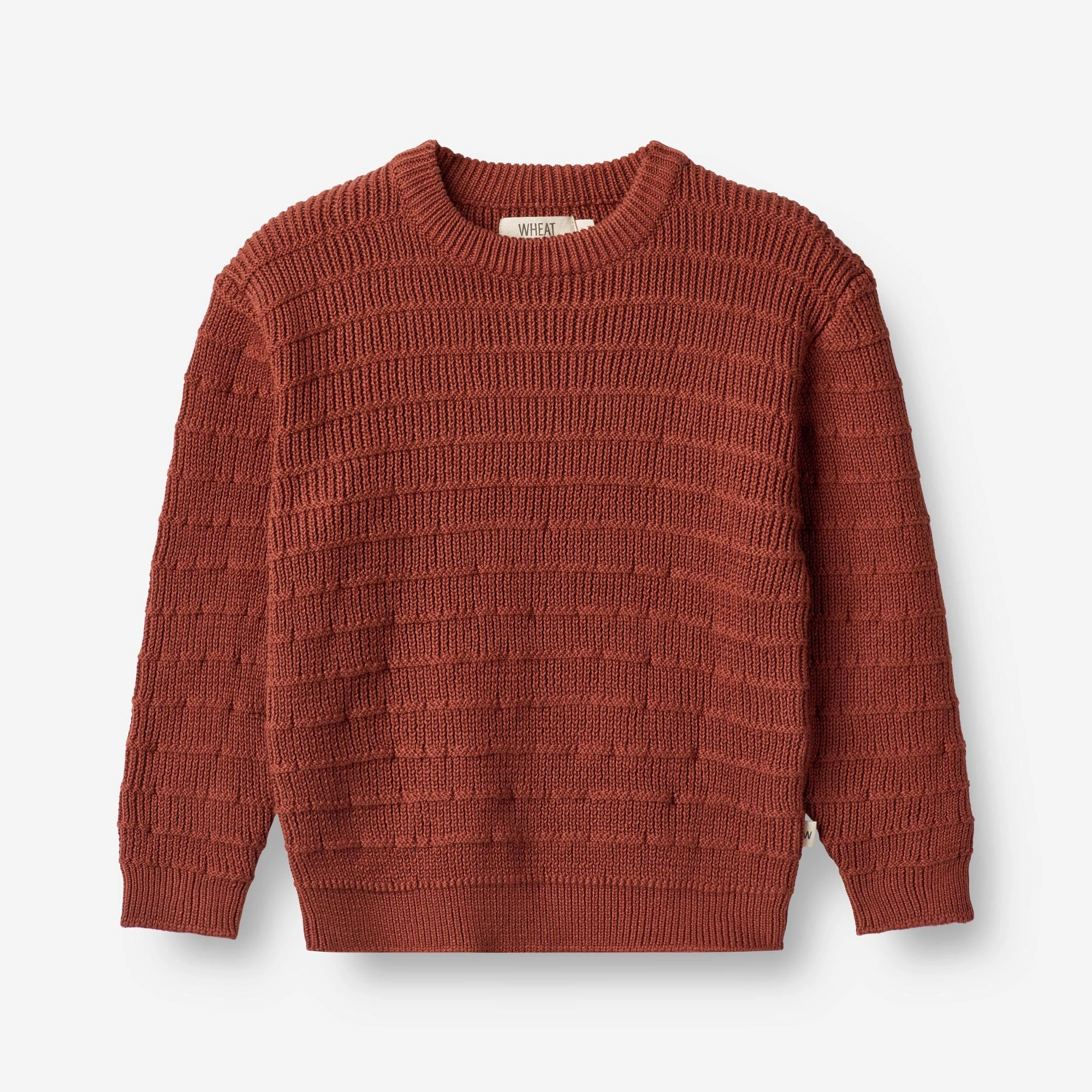 Knit Pullover Petro - red Zero Waste Production Relaxed Warmth