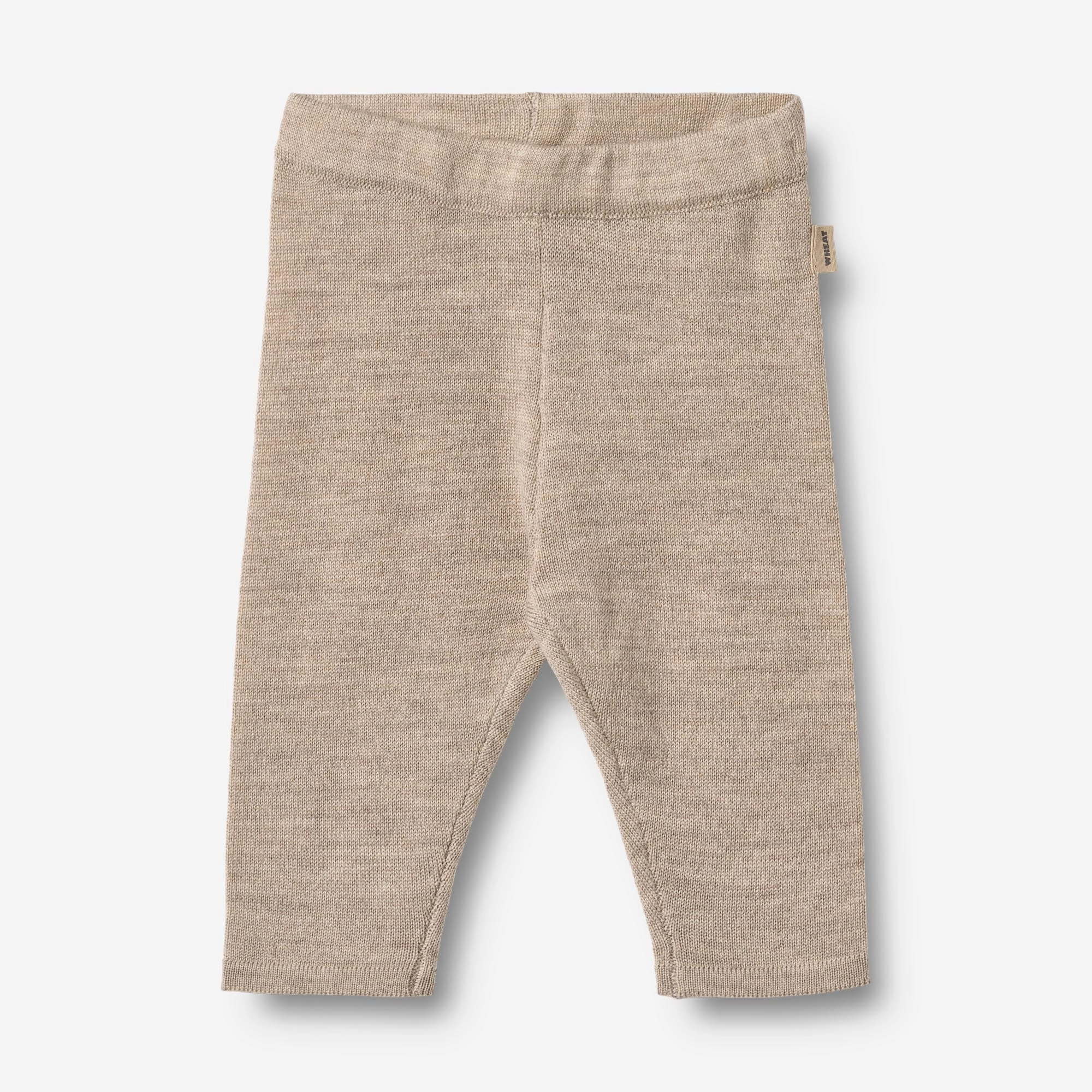 Knit Trousers Neel - warm sand melange Flexible Side Gusset