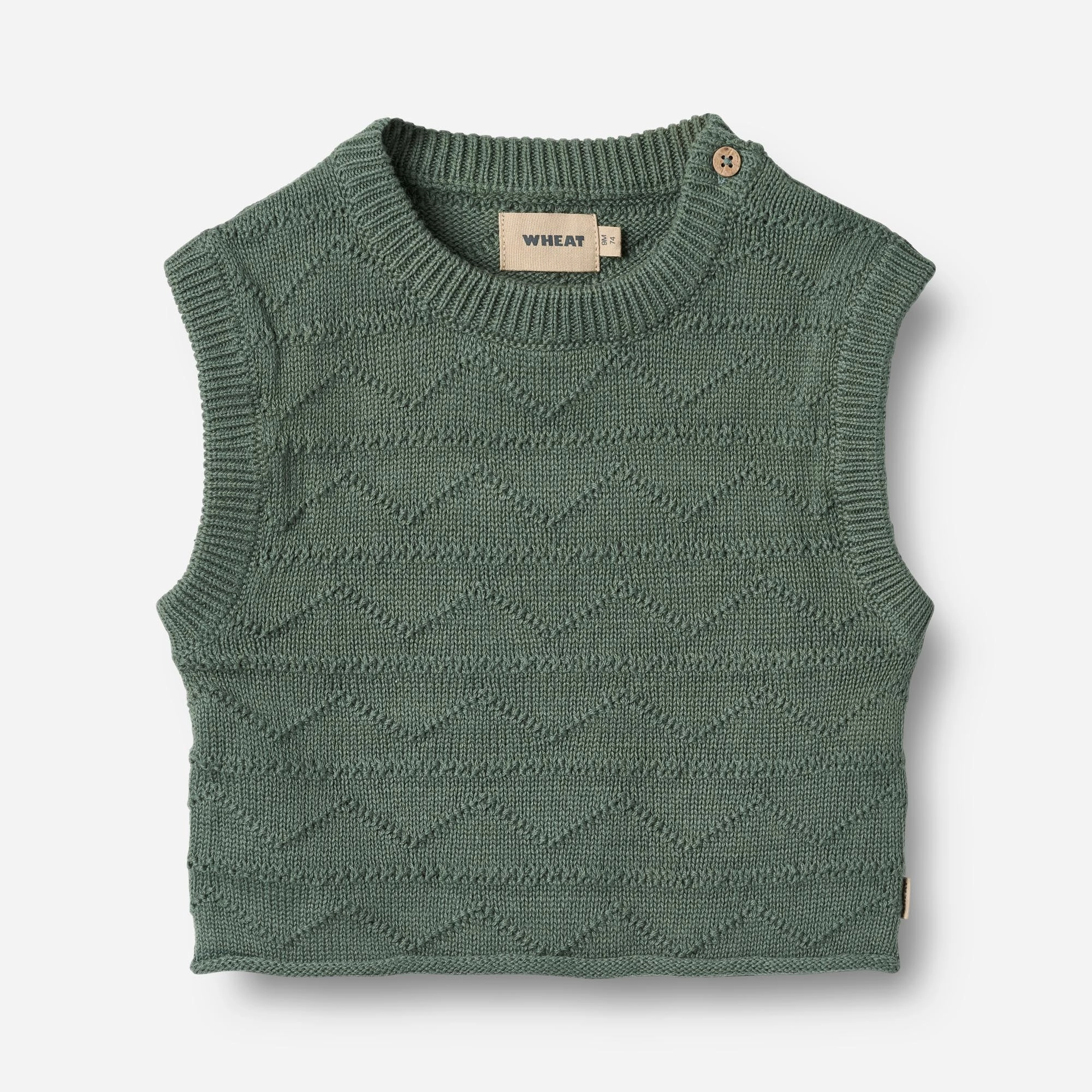 Knit Vest Bobby - duck green Go-To Fit