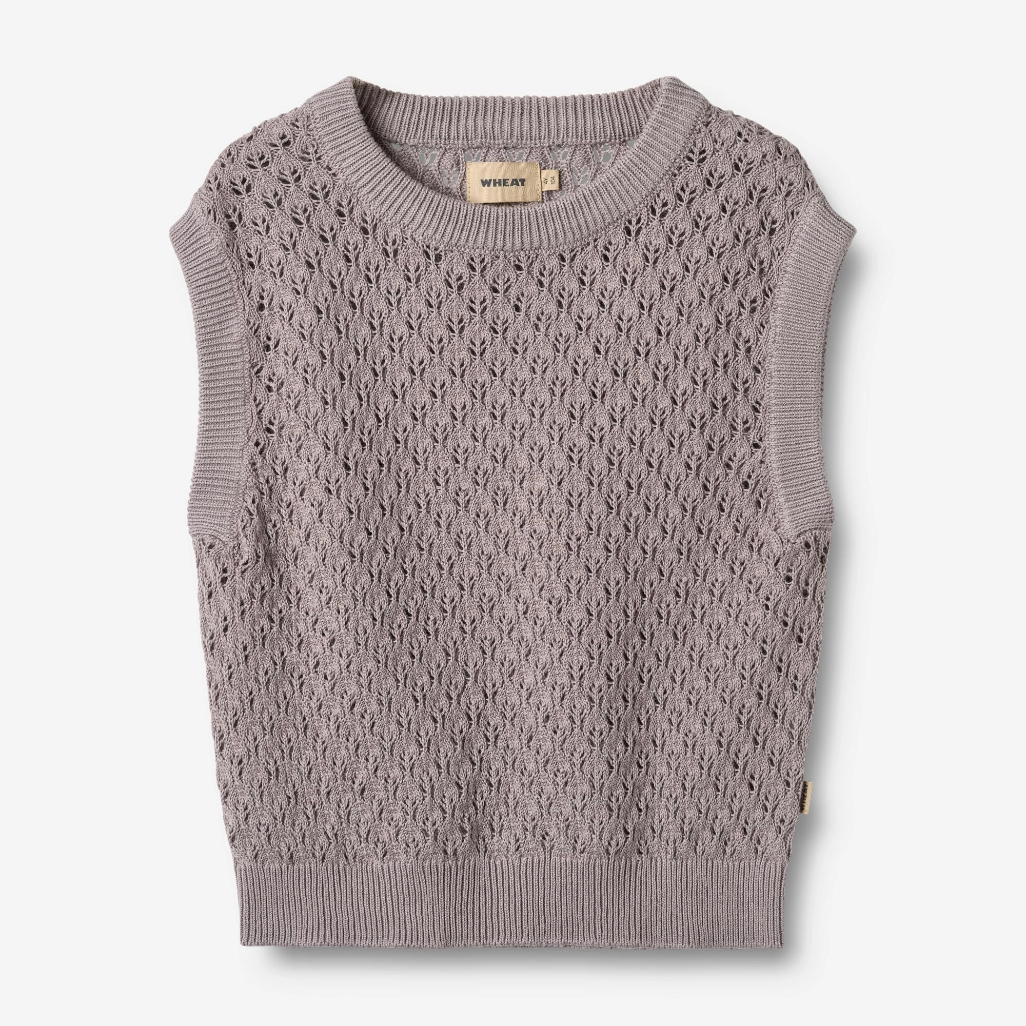 High Elasticity Fiber Knit Vest Saga - dusty purple