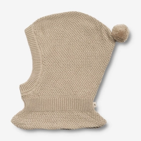 Simple Wear Knitted Balaclava Pomi | Baby - soft beige