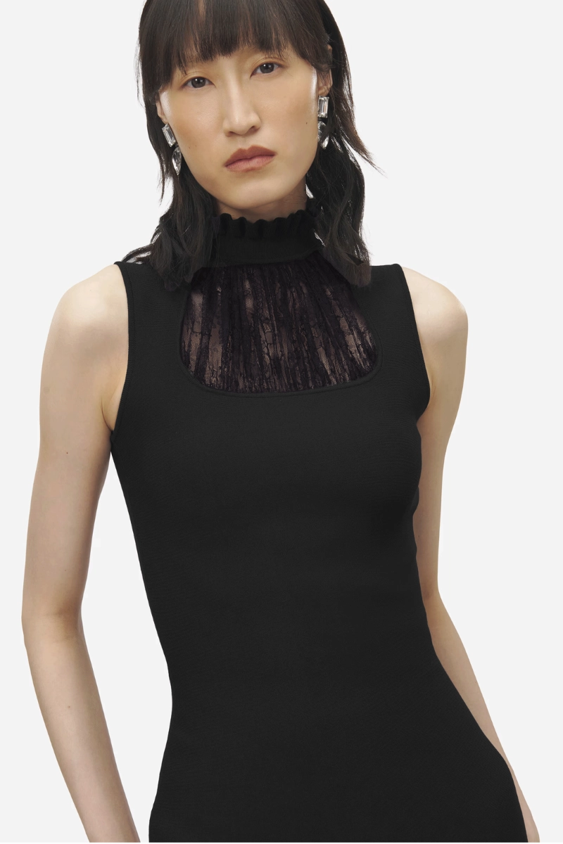 Lace Panel Midi Dress Upgrade-Option