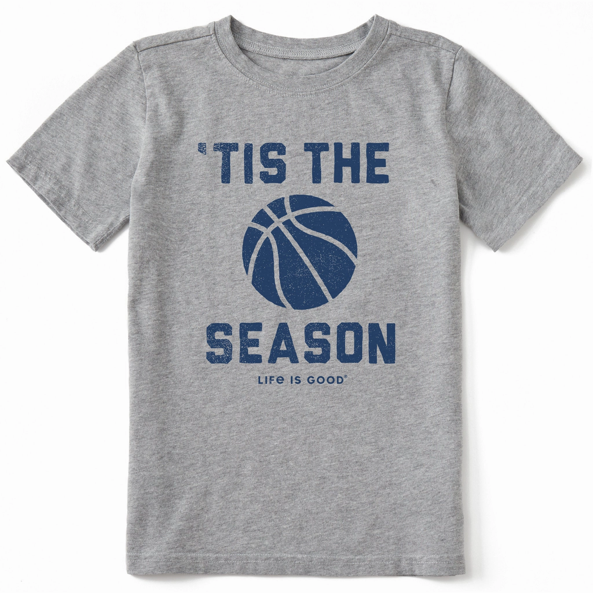 Seasonal Fashion Kids Tis the Season Basketball Short Sleeve Crusher Tee